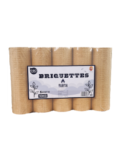 Eco briquettes 10kg compressed birch wood logs