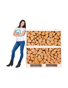 Birch full crate kiln dried logs with white bark
